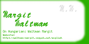 margit waltman business card